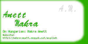 anett makra business card